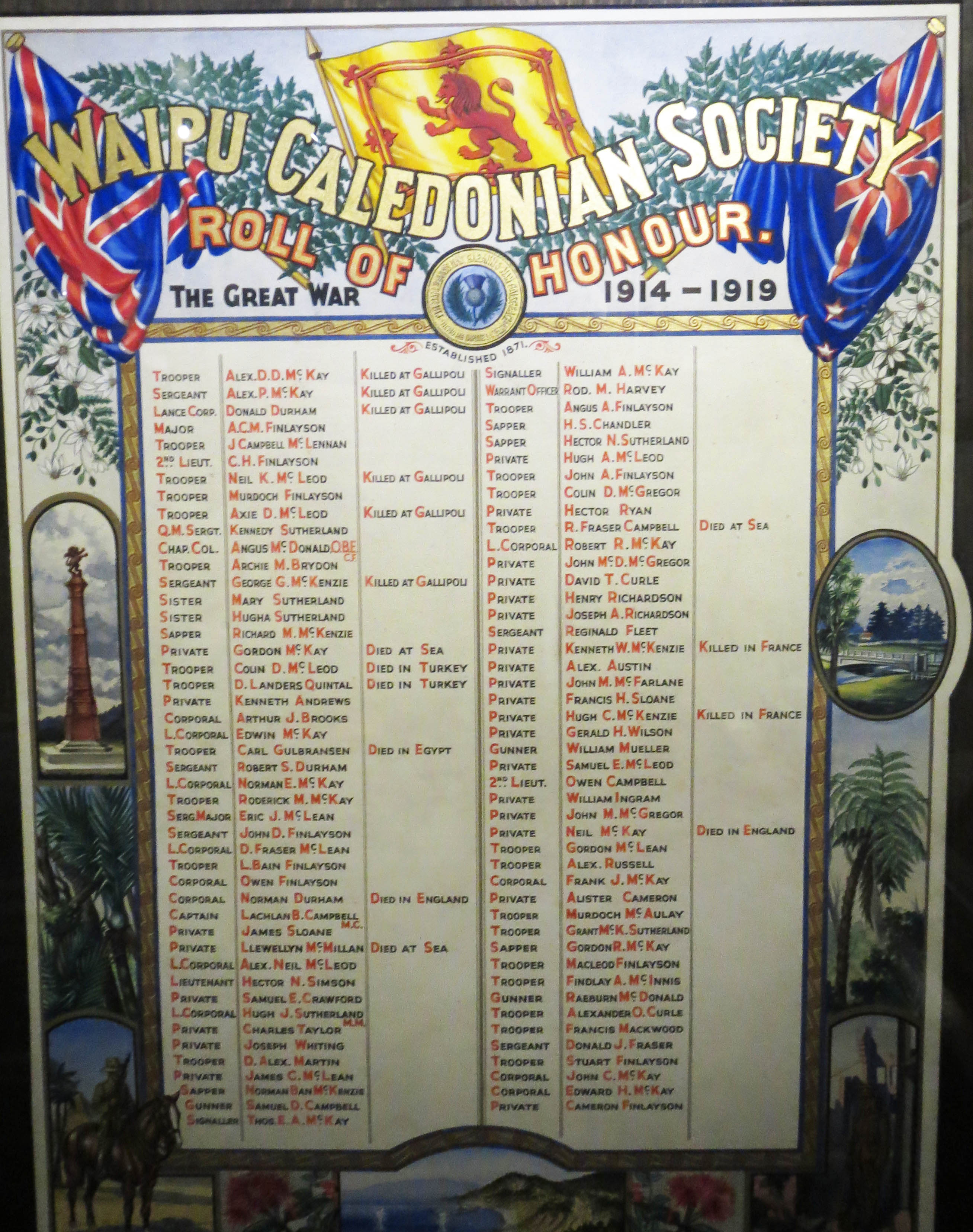 Photo of photos/John Campbell McLennan b1894 WW1 roll of honour